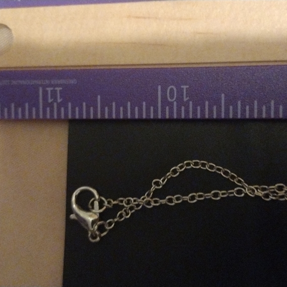 Floating Blue Topaz Rhinestone necklace - Picture 6 of 7